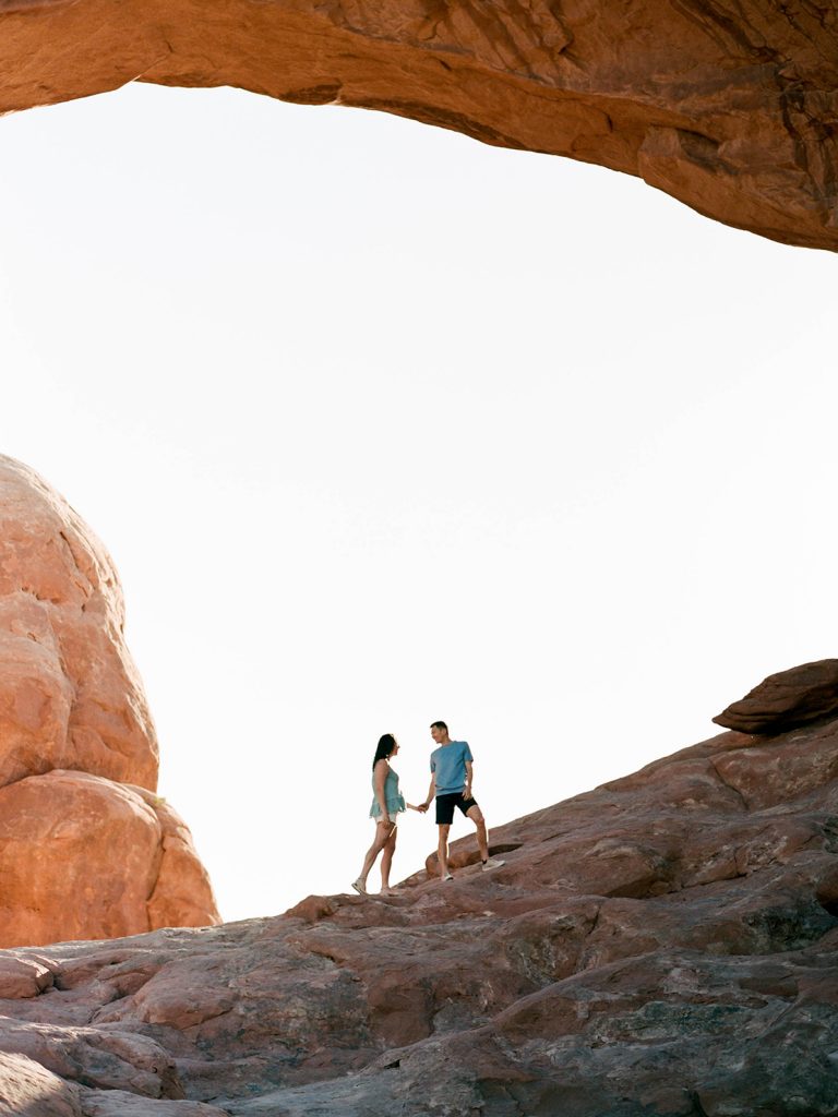 Arches National Park Sunrise Engagement Session Moab, Utah by Heidi Vail Photography